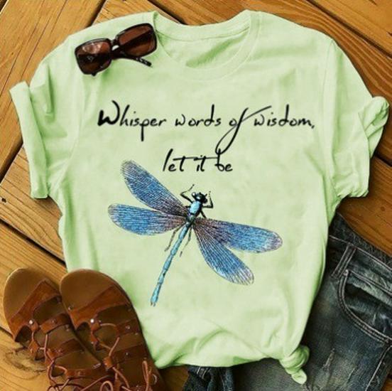 2024 Dragonfly Print Short-Sleeved T-Shirt