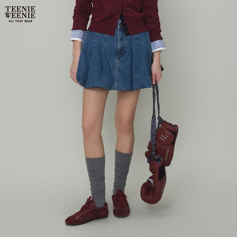 Teenie Weenie Короткая юбка А-силуэта с принтом «Маленький мишка», буква А