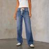Women's Denim Classic Versatile High Waist Fashionable Trousers