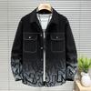 Plus Size 11XL 12XL Denim Jacket Men's Spring and Autumn Tooling Casual Loose Lapel Jacket