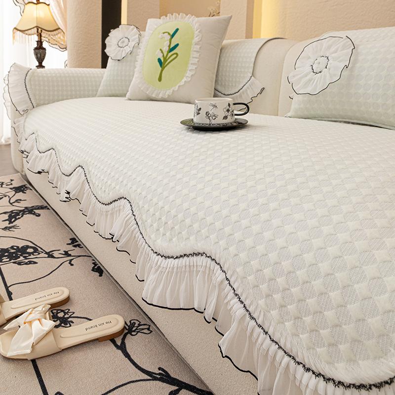 Summer Sofa Cushion New Cool High-End Sofa Mat Seat Cushion Straight Row Sofa Cover Cover Cloth