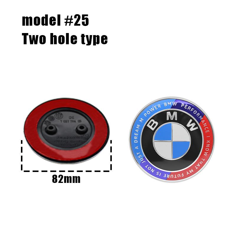 82/74MM Front Hood Emblem Trunk Rear Badge Logo For BMW E46 E90 F30 F10 F20 G20 E87 E60 E63 F01 F02 G14 E83 X5 Car Accessories