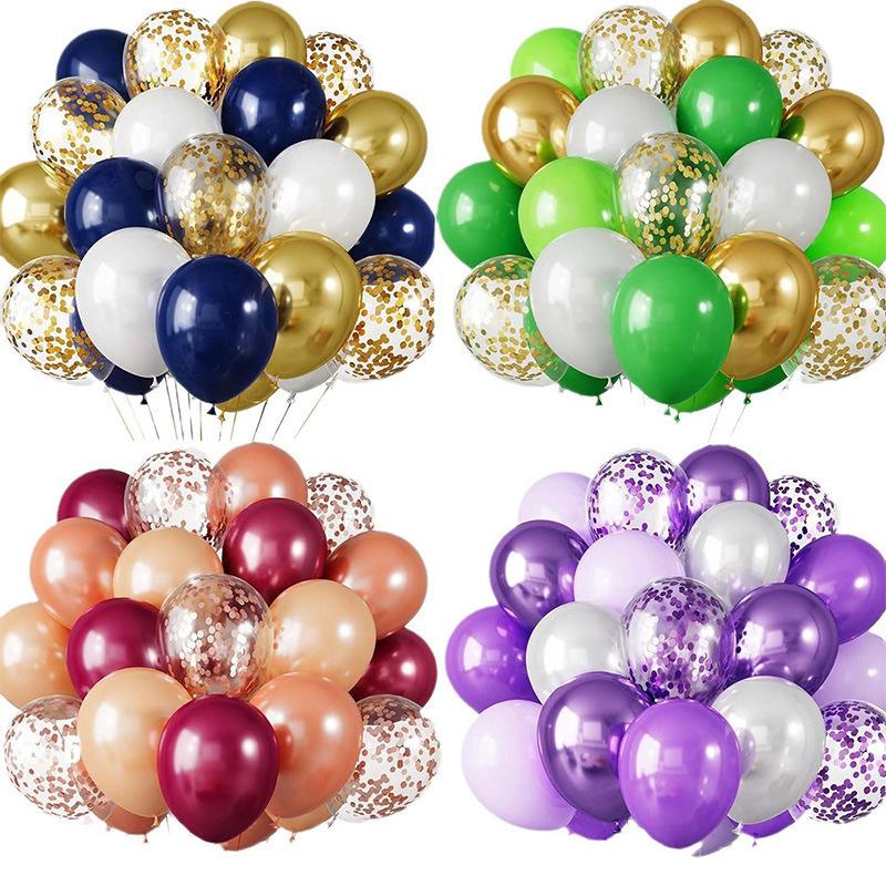 10 inch 30Pcs glitter paper scraps balloon set decoration balloons Christmas Halloween birthday holiday