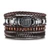 Simple Retro Woven Personality Leather Bracelet Diy Combination 4-piece Men's Creative Bracelet Jewelry