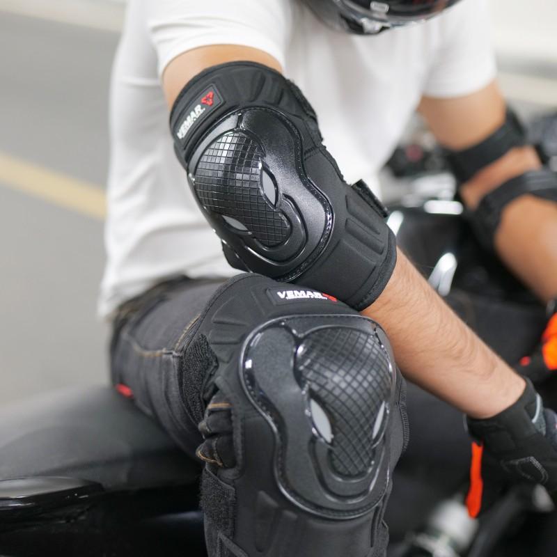 4Pcs 4 Seasons Motorcycle Armor Set Knee Elbow Pads Anti Fall Riding Protective Gear For Men Women Motorbike