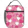 Милая розовая сумка для обеда с сердечками для женщин и мужчин на День святого Валентина, многоразовая изолированная охлаждающая коробка для работы, офиса, пикника