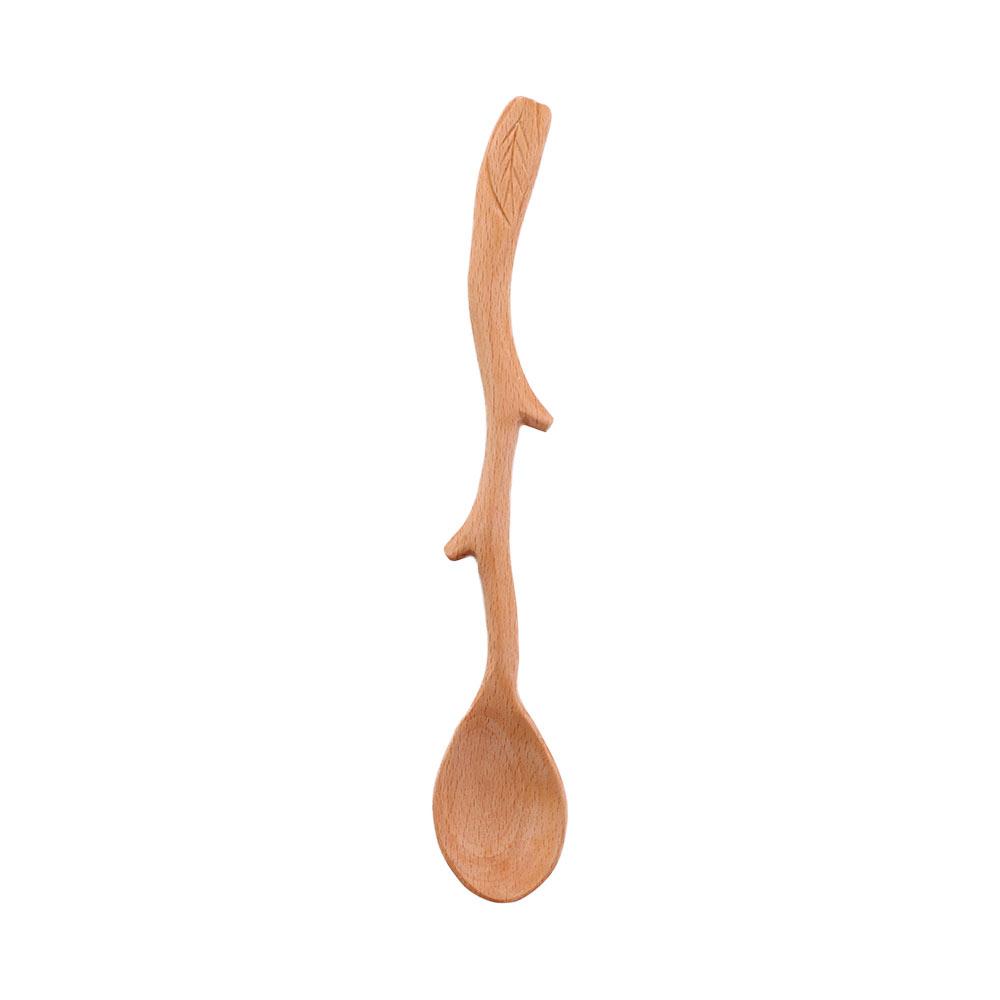 Natural Wood Flatware Tableware Mixing Kitchen Utensil Wooden Spoon Soup Spoon Stirring Spoon