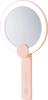 Зеркало Toffy Beauty LED Ручное и Настольное TB06-LM4 со Светодиодной Подсветкой, 2-стороннее, Ручное или Настольное Зеркало, Компактное, Включает Чехол, Розовое (TB06-LM4-PK)