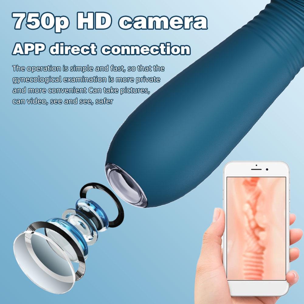 Вибратор-дилдо с подогревом и управлением через приложение с HD 750p камерой, женский мастурбатор, эротические секс-игрушки для пары