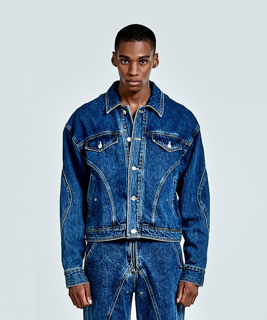 51Percent Tunnel Lining Denim Jacket - Deep Blue