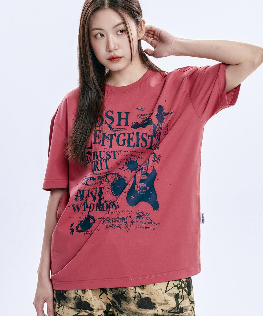 WILDROCK [Set] Wild Graphic Cool Cotton Oversized Short Sleeve T-Shirt (Select 2 From 6)