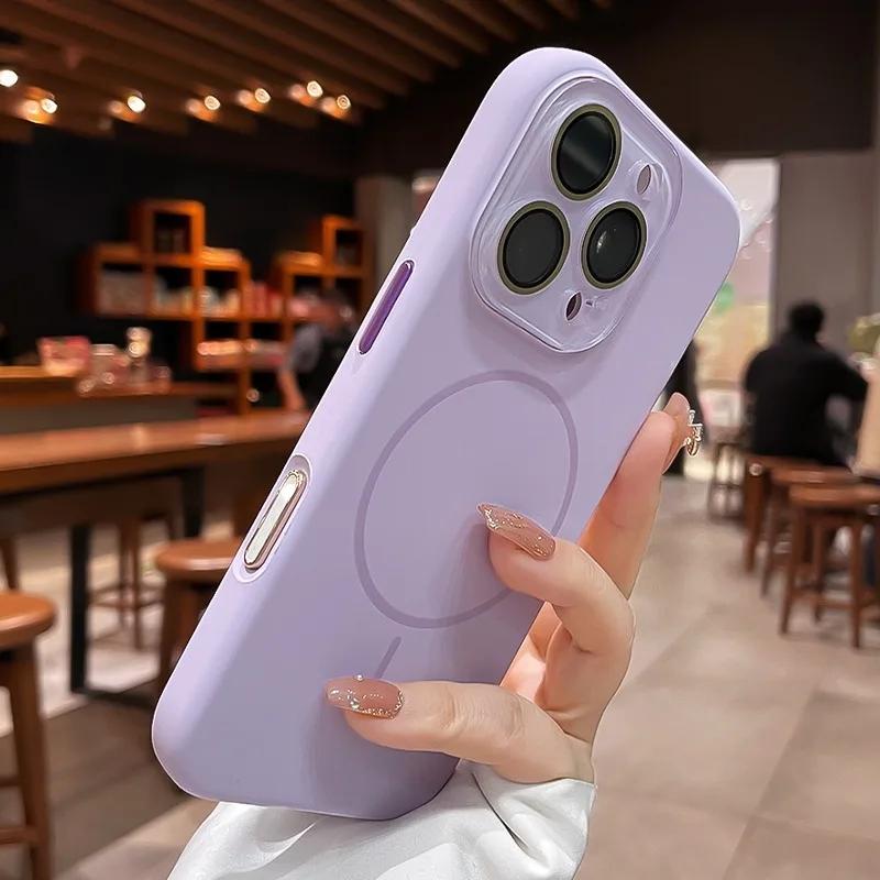 Liquid Silicone For Charge Magnetic Case For For Iphone 17 Pro Max 16 15 14 13 12 11 Crystal Camera Protection Soft Cover