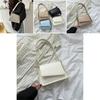 Chic Black White Blue Khaki Small Square Bag 2023 Summer New Fashion Women's Shoulder Bag