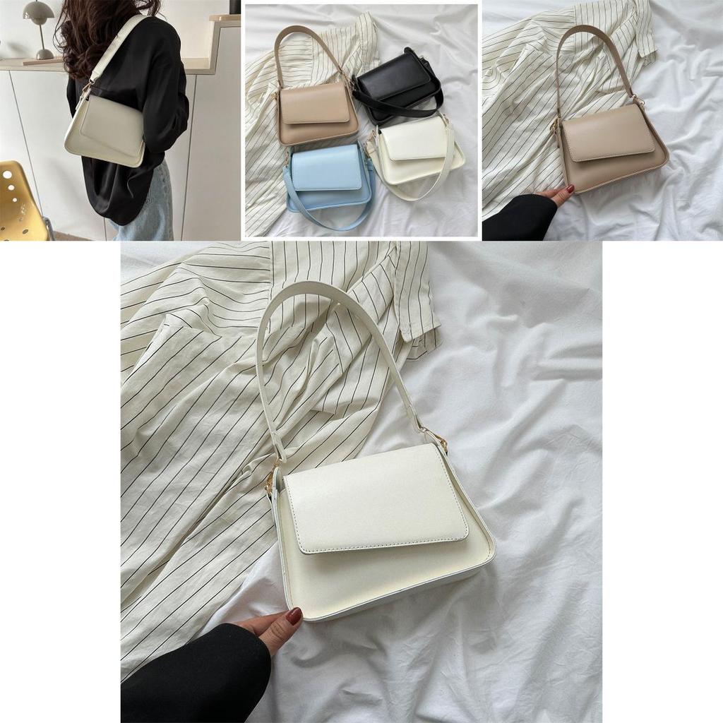 Chic Black White Blue Khaki Small Square Bag 2023 Summer New Fashion Women's Shoulder Bag