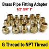 Brass Material Thread Adapter Converter G Female Thread G NPT Adapter Brass Pipe Connector