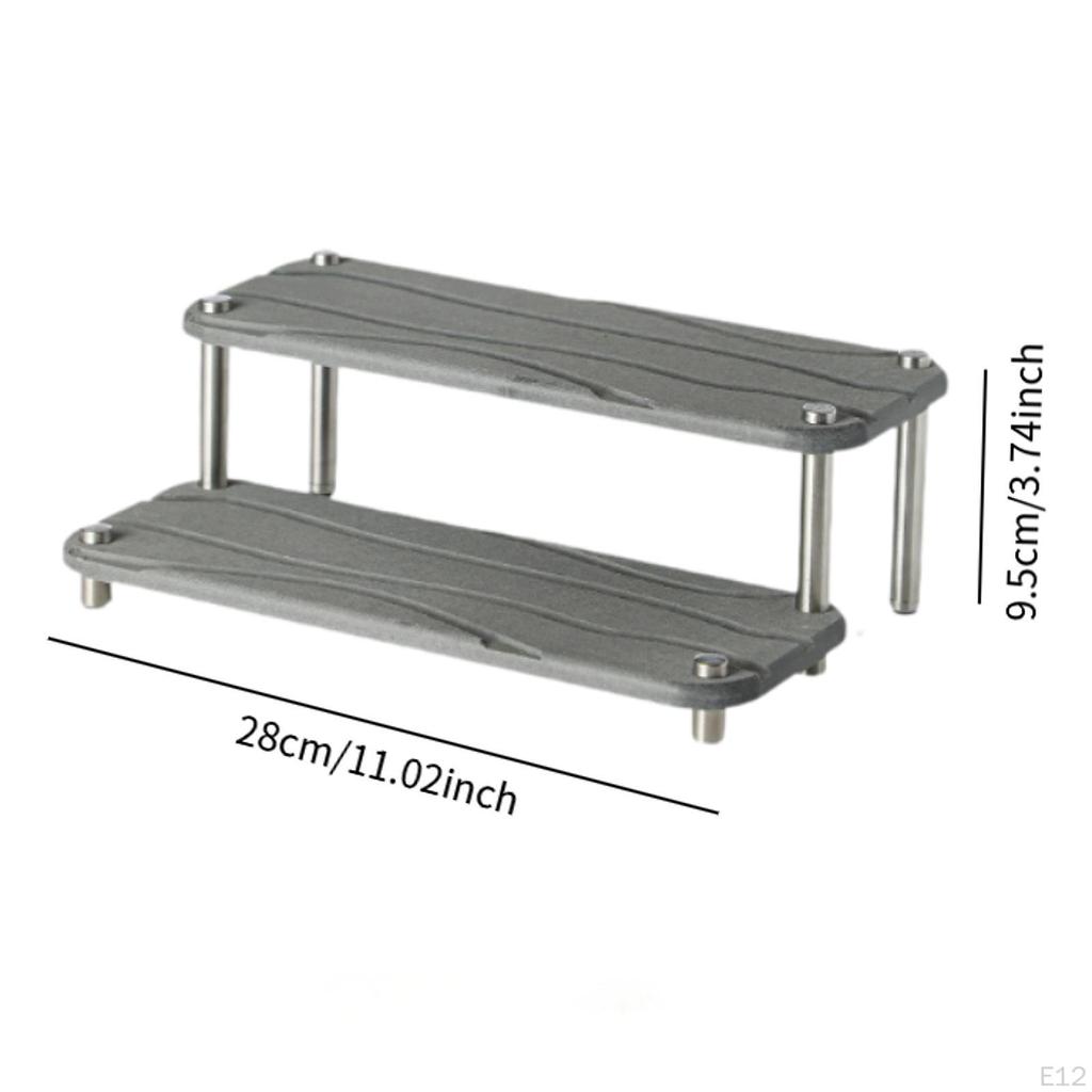 Bathroom Sink Organizer Tidy Container 2 Tier Decorative Fast Drying Tray