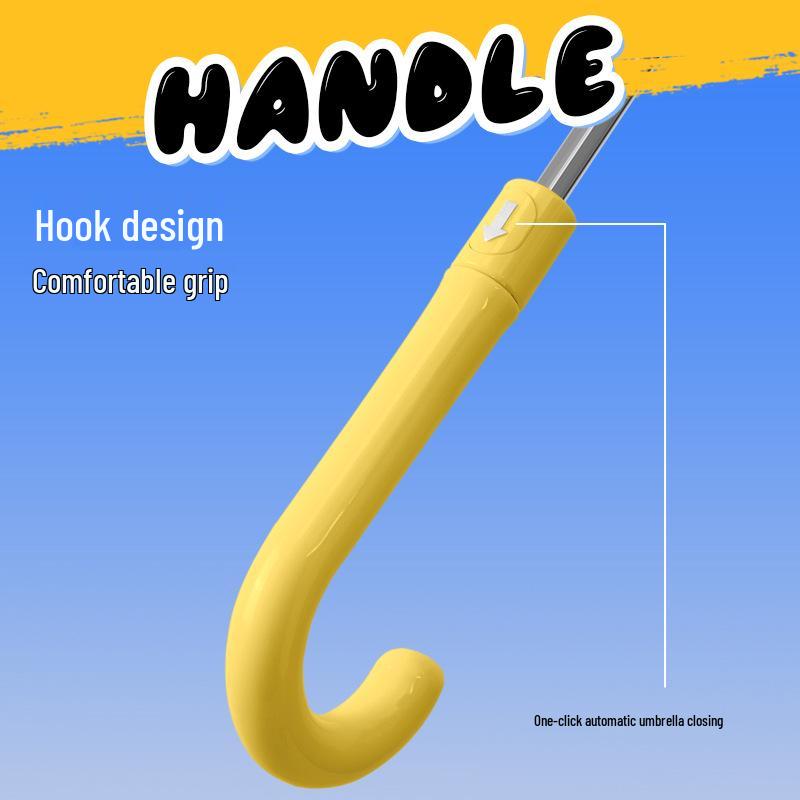 Детский безопасный прозрачный зонт с мультяшным рисунком: Автоматический, Дизайн с круглыми углами для мальчиков и девочек детского сада