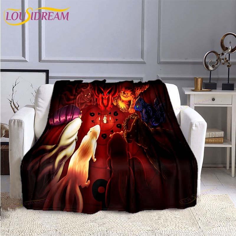 Модное одеяло Наруто, фланелевое одеяло в стиле аниме, мягкое одеяло с 3D принтом, мультяшное покрывало, диван, дорожное детское одеяло для кемпинга
