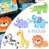 6 In 1 Baby Jigsaw Puzzles Animal Patterns Colorful Printing Educational Hands On Puzzle Toy