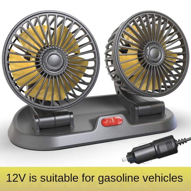 Car Double-Headed Fan Adjustable Multi-Function Car Center Console Mini Double-Headed Small Fan