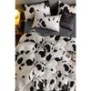 Комплект пододеяльников на подкладке, двуспальный, полный далматинец, белый