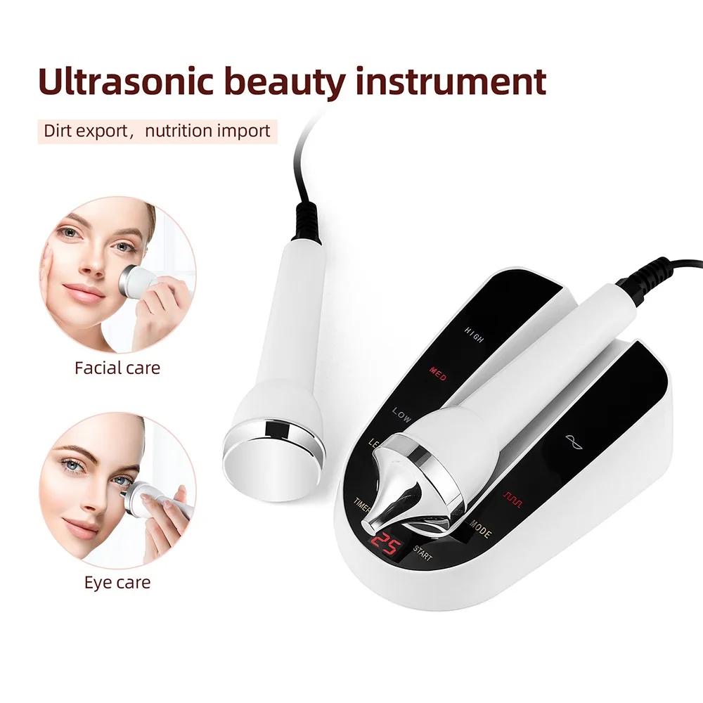 Ultrasound Skin Care Beauty Machine, High-Frequency Ultrasonic Face & Eye Massager for Women, Anti-Aging Skin Tightening Home SPA Device
