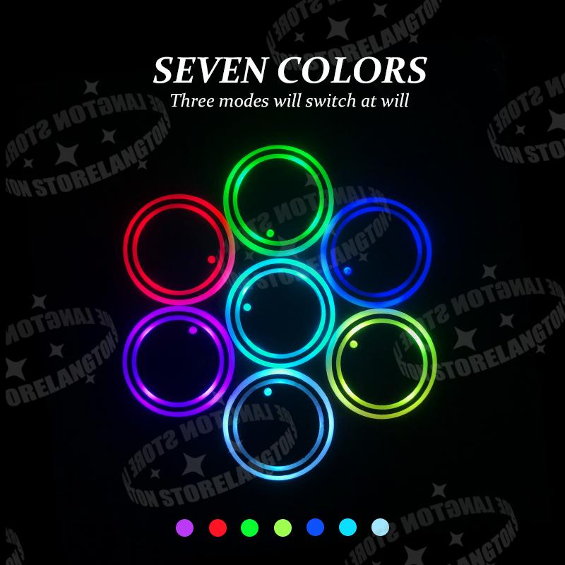 Q13-GTC Logo Car USB Color Water Coaster Car Interior Ambience Lighting Mat For Vauxhall Opel OPC Line Rocks Corsa Astra Decorative