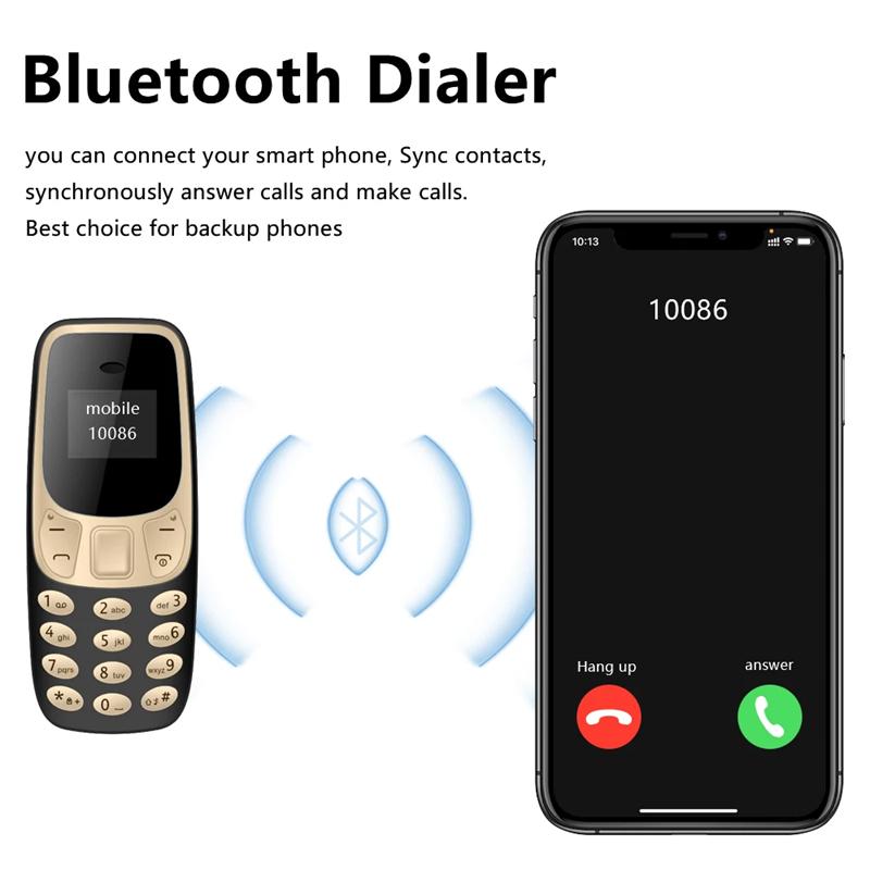 BM10 Мини-мобильный телефон с 2 SIM-картами, Bluetooth-наушники, устройство смены голоса, дозвонщик, низкий уровень излучения, запись звука, маленький мобильный телефон
