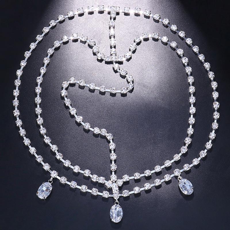 Water Drop Pendant Hat for Women 2022 Rhinestone Forehead Hair Chain Bridal Jewelry Headpiece Wedding Accessories Gift