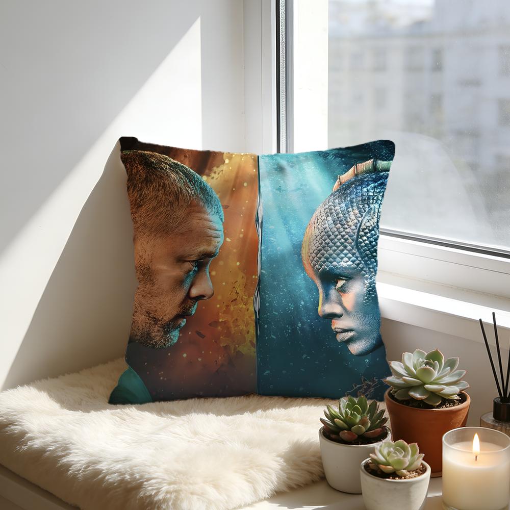The War Between The Land And The Sea Cushion Cover Cozy Velvet Throw PillowSoft Warm Cushion For Sofa Bed
