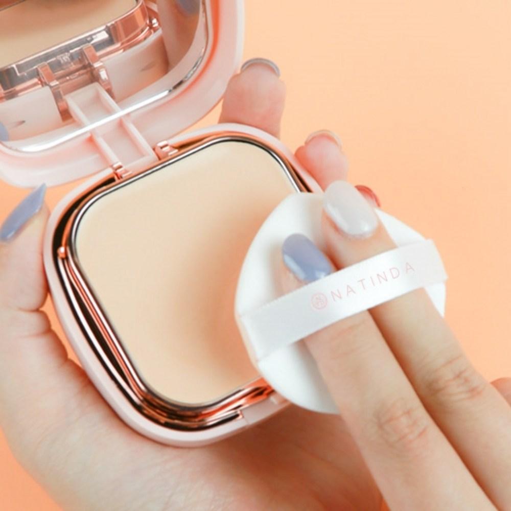 Кушон, который не размазывается Natinda Watery glow tone-up кушон с хорошим покрытием, Natinda Silky Cover Pact_No. 21, 1 шт.