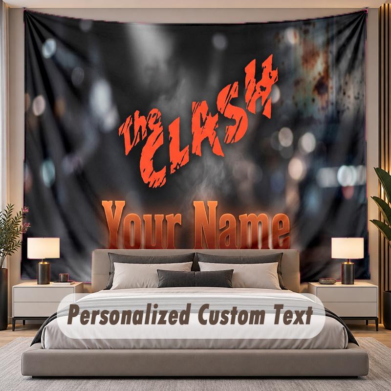 Custom Name Text Tapestry The Cure Personalized Polyester Wall Tapestry For Bedroom And Room
