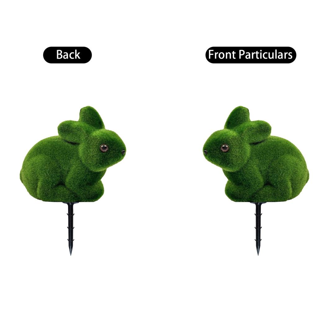 Растения в форме кролика, искусственные зеленые растения, подходят для пасхального украшения крыльца на открытом воздухе и в помещении