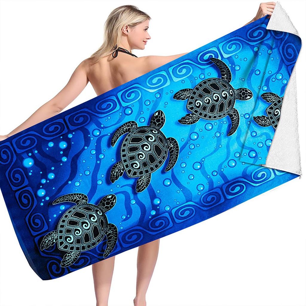 Microfiber Beach Towels Sand Quick Dry Printed Beach Towel Lightweight Camp Pool Blanket
