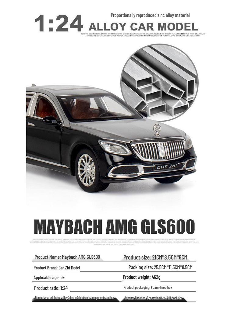 1:24 Mercedes-Benz Maybach S680 Alloy Model Car Ornament