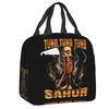 Custom Ballerina Capuchina Italian Brainrot Tung Tung Tung Sahur Lunch Bag Women Thermal Cooler Insulated Lunch Box for Student