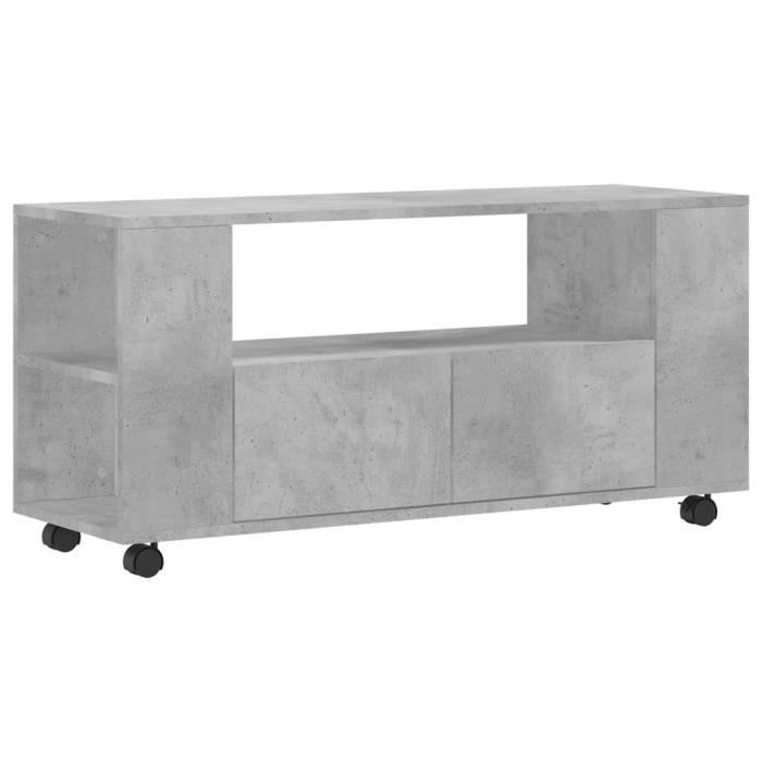 VidaXL TV Stand Concrete Grey 102x34.5x43 Cm Engineered Wood 833746