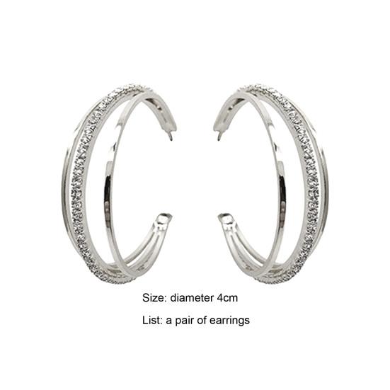 1 пара женских серег с круглыми стразами, портативные антидеформированные висячие серьги для работы