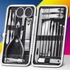 19Pcs Stainless Steel Nail Clippers Set Home Nail Care Kit Fashion Nail Sanding Tool  Gift