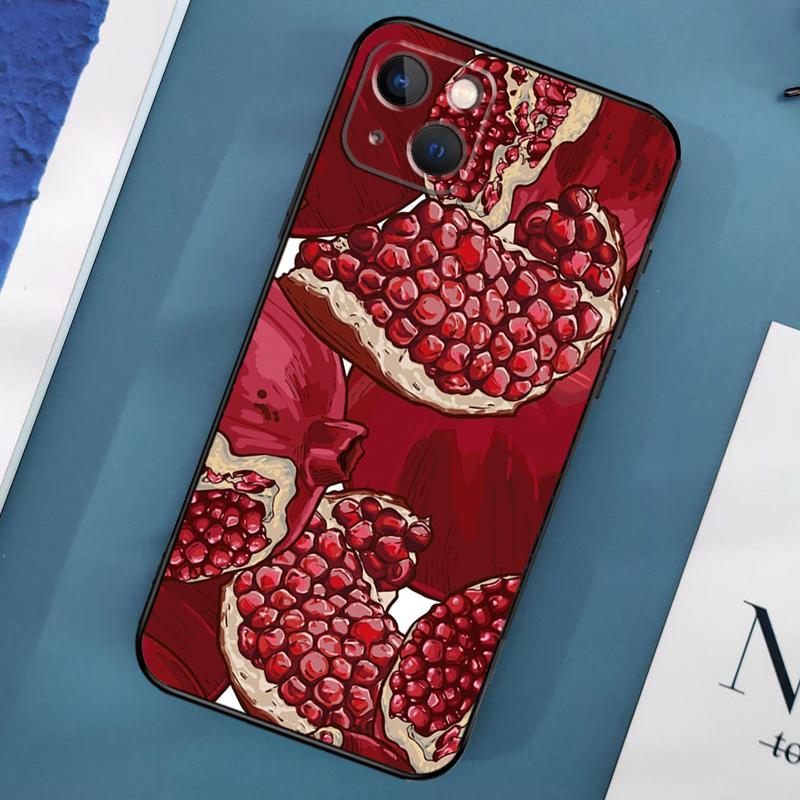 Чехол Food Fruit Red Pomegranate для iPhone 15 11 12 13 14 Pro Max 12 13 Mini X XS Max XR 7 8 Plus SE 2020 Cover Coque