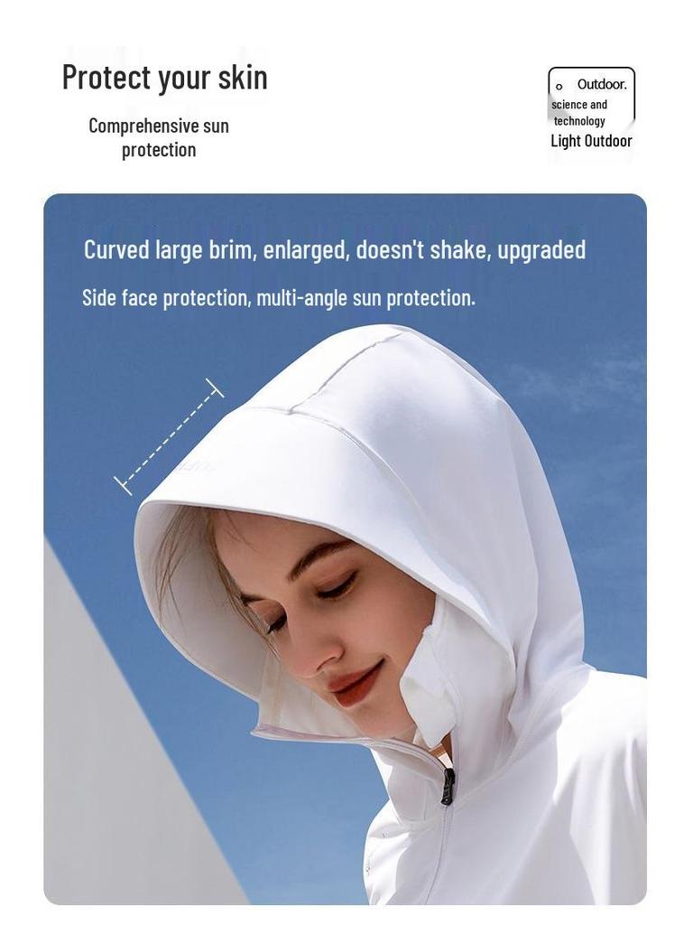 Трендовая женская куртка из легкого ледяного шелка с защитой от УФ-лучей для активного отдыха