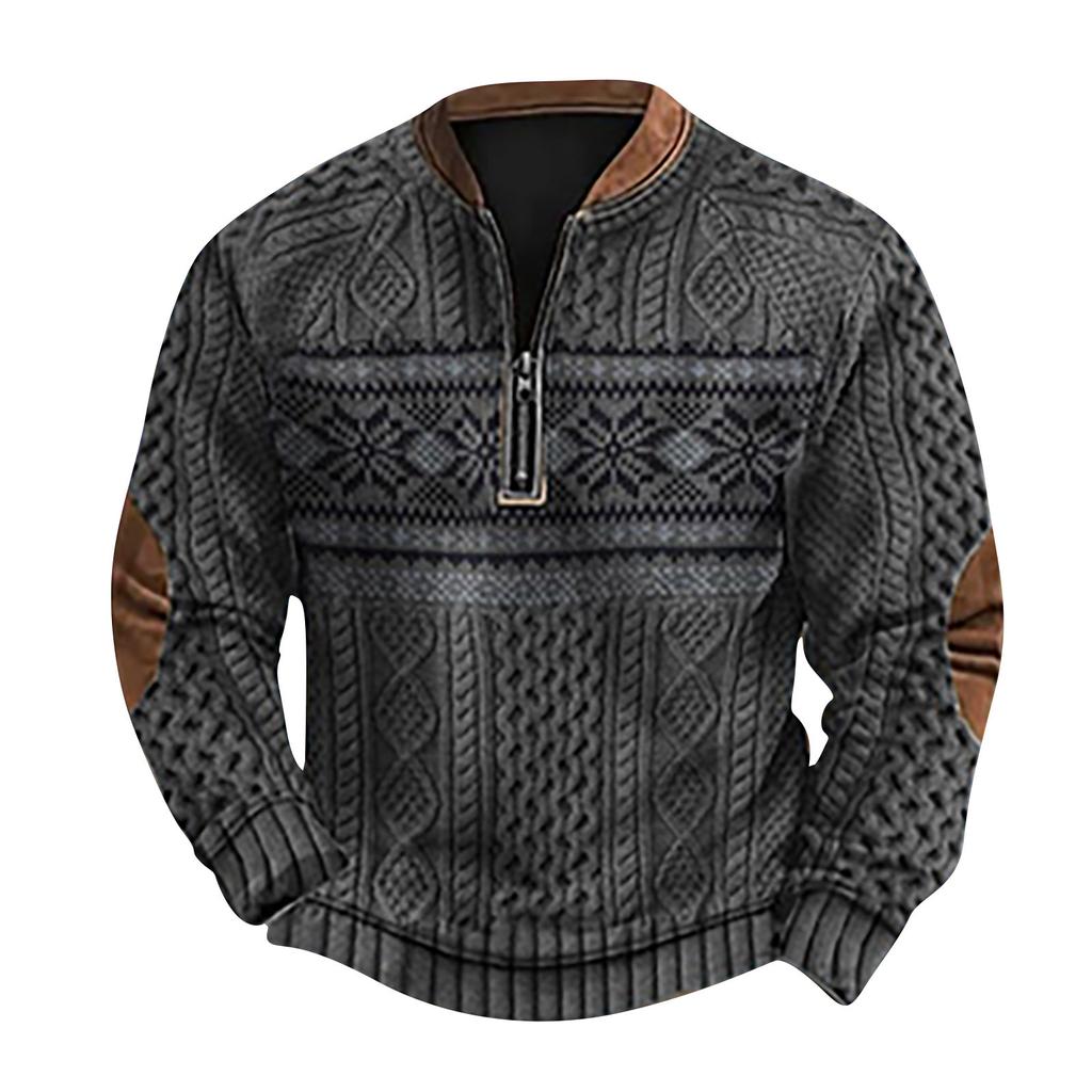 Мужская повседневная толстовка в стиле ретро с градиентным принтом