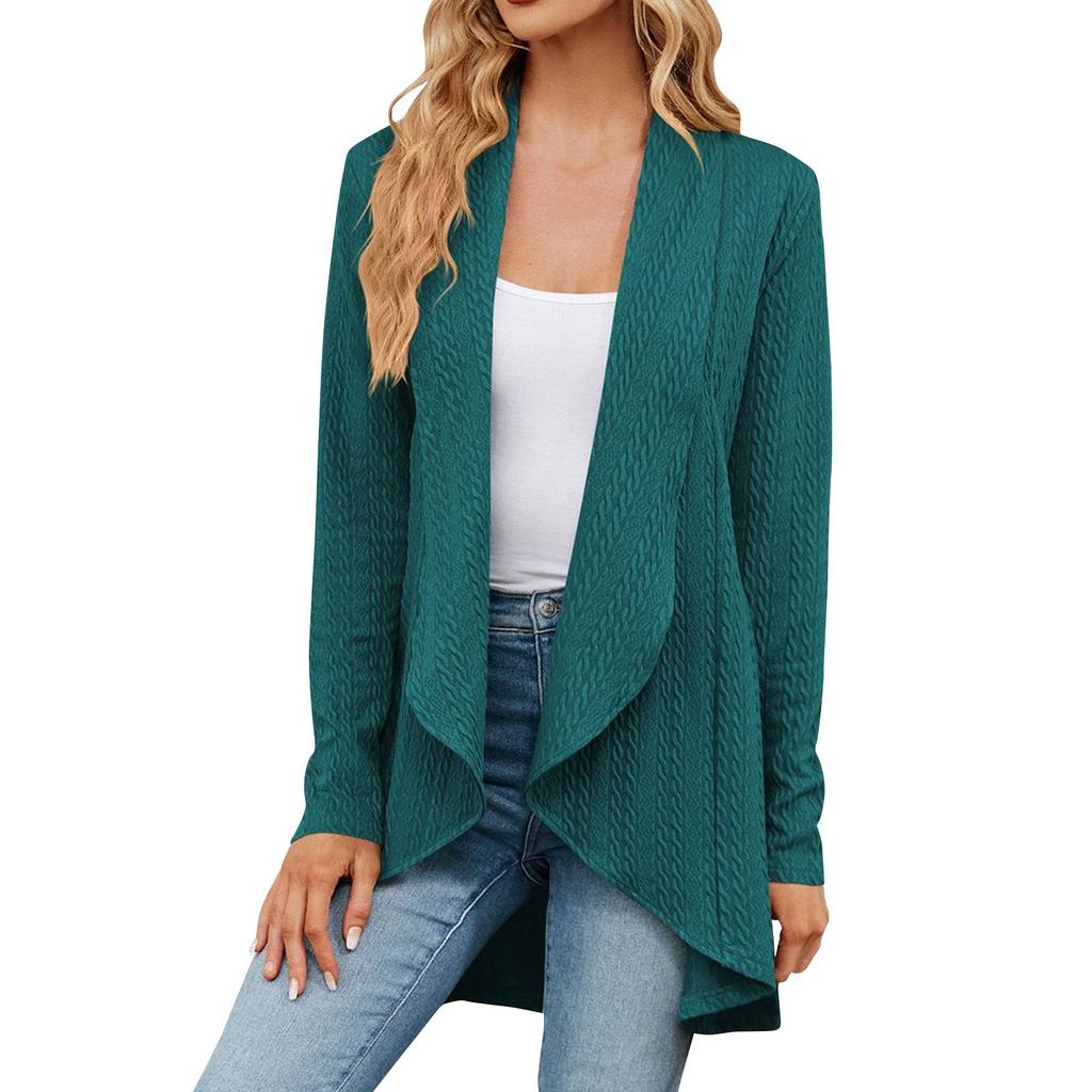 Женский модный повседневный удобный кардиган с длинным рукавом