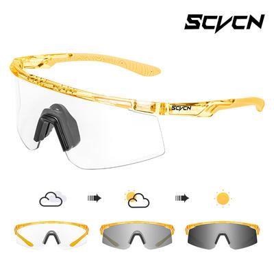 Новые фотохромные солнцезащитные очки SCVCN для велоспорта и бега, подходят для альпинизма, шоссейного и горного велосипеда, ветрозащитные, унисекс