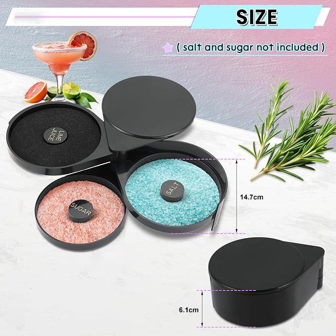 3-ярусный риммер для бокалов для бара, инструмент бармена со спонжем | Набор для римминга солью для маргариты, Риммер для соли для коктейлей