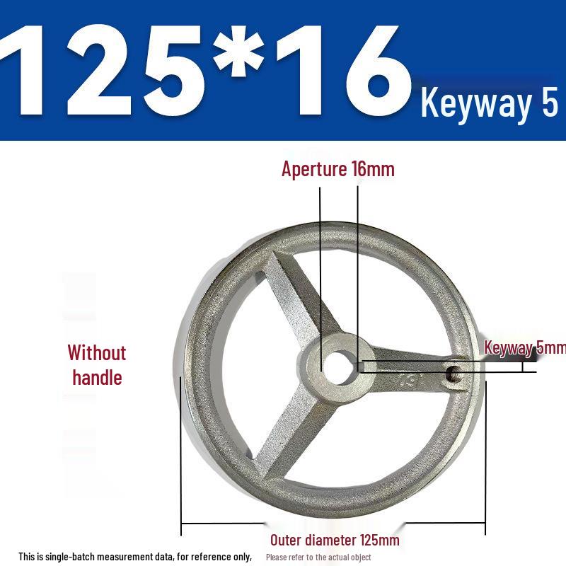 Chrome-Plated Cast Iron Handwheel with Square and Round Corrugated Edges for Industrial Machine Tools