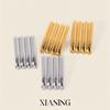 Геометрические серьги-гвоздики в полоску от Xia Ling Design, нержавеющая сталь, не тускнеющие, модные.