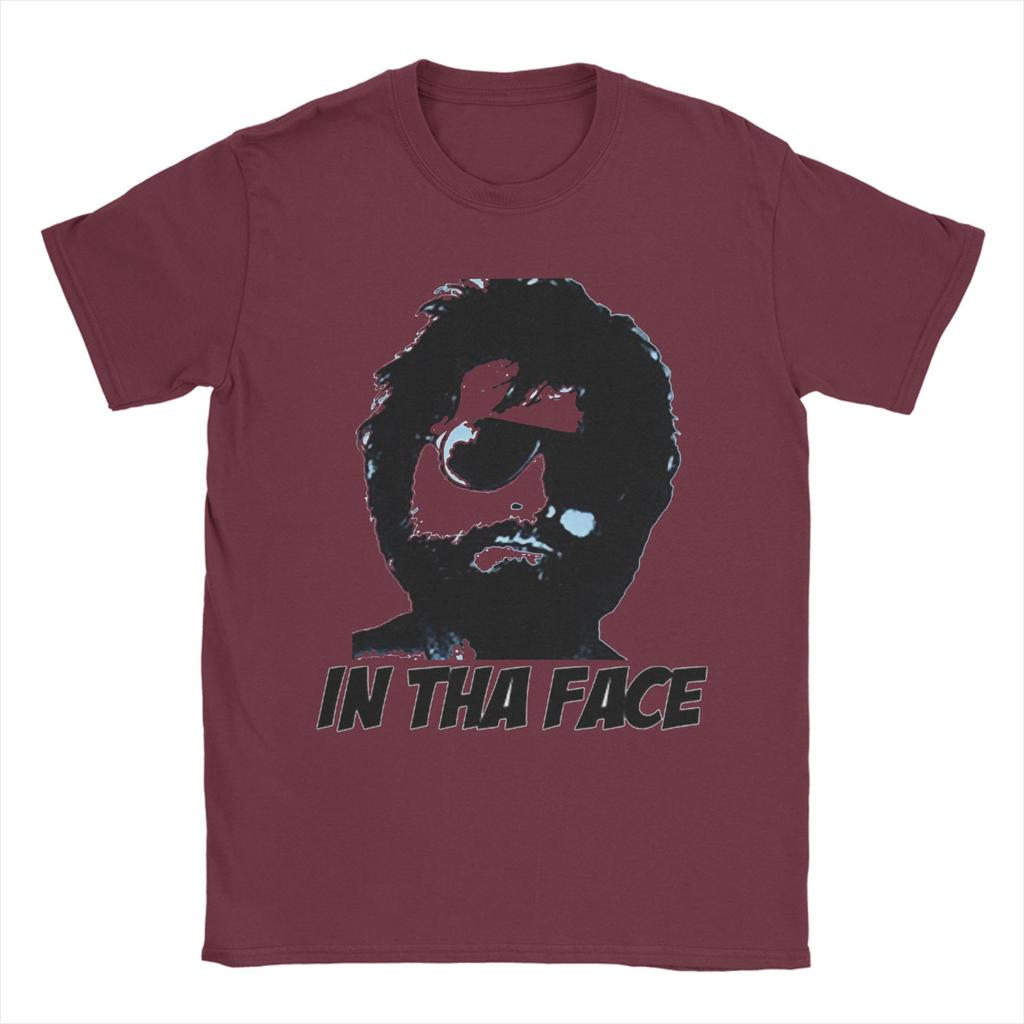 Fun ALAN HANGOVER IN THA FACE TShirts Unisex Round Collar Pure Cotton T Shirt Short Sleeve Tee Shirt Gift Idea Tops