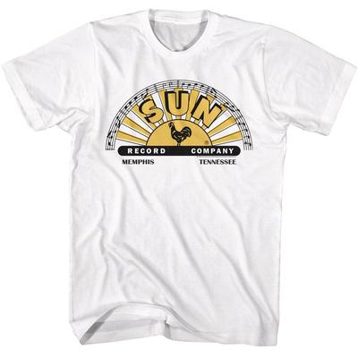 Логотип Sun Records со смещенным цветом Музыкальная футболка