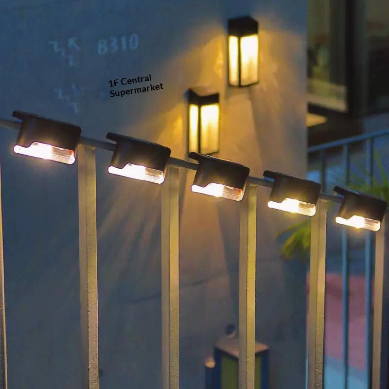 1/4 шт. Светодиодный солнечный фонарь для террасы, уличный, водонепроницаемый IP44, на солнечной энергии, садовые лампы для перил, лестниц, ступеней, забора, двора, патио, дорожки